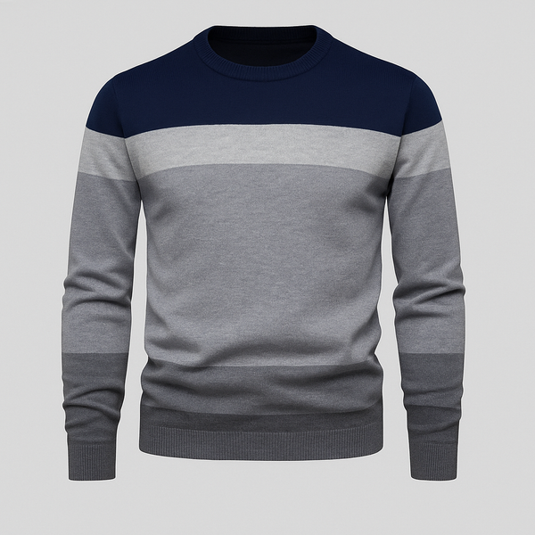 Suéter Masculino Listrado Slim Fit - Outlet do Cazé