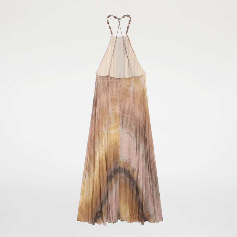 Vestido Longo Plissado Tie-Dye - Outlet do Cazé
