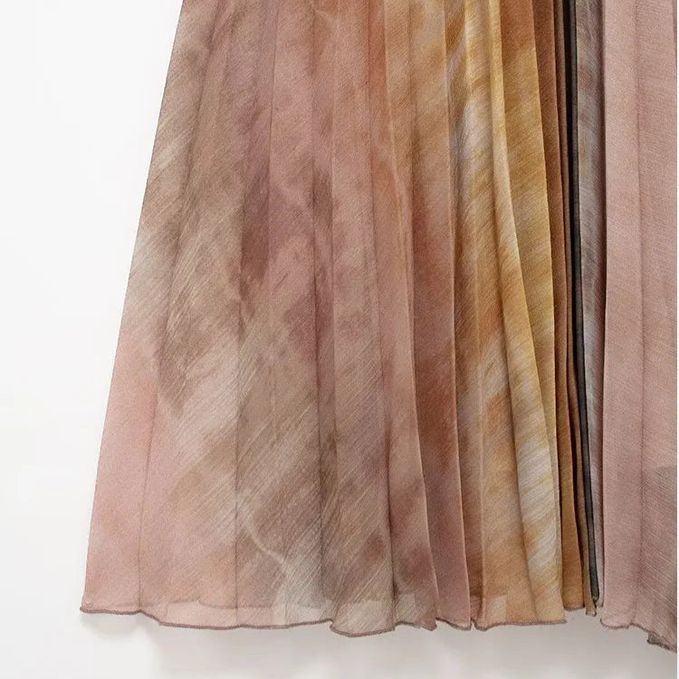 Vestido Longo Plissado Tie-Dye - Outlet do Cazé