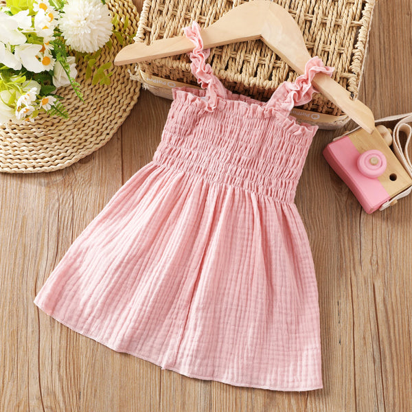 Vestido Infantil de Algodão com Babados - Outlet do Cazé