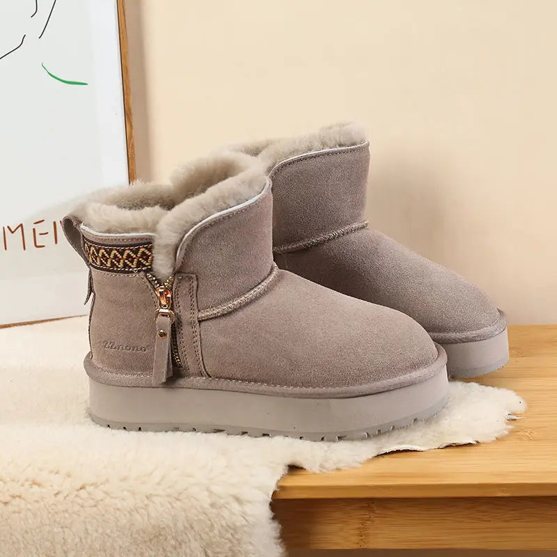 Bota Feminina de Neve Forrada Antiderrapante - Outlet do Cazé