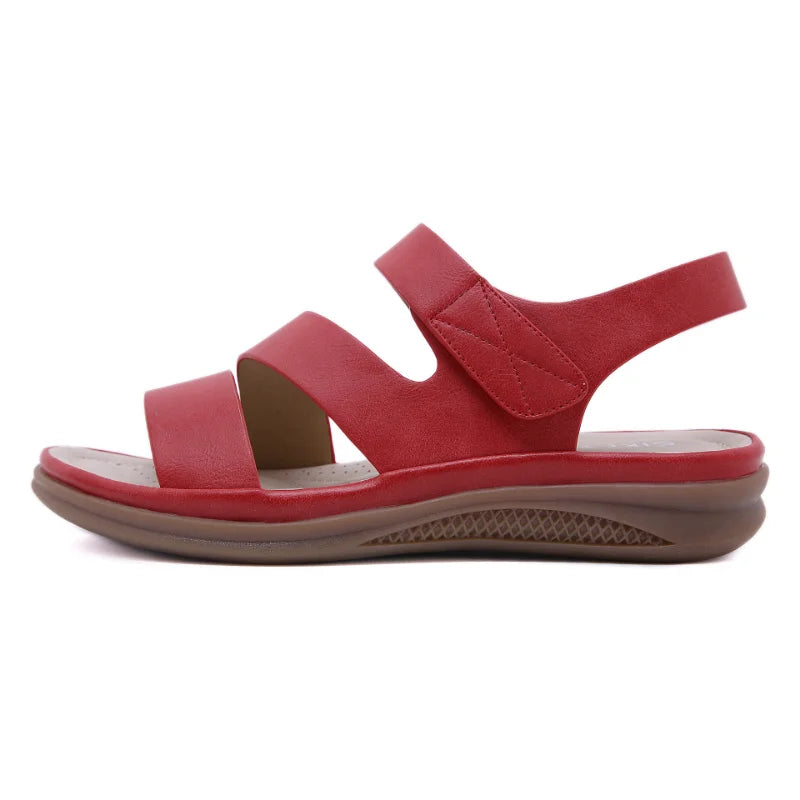 Sandália Feminina Casual em Couro Ecológico - Outlet do Cazé