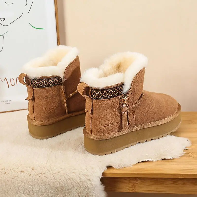 Bota Feminina de Neve Forrada Antiderrapante - Outlet do Cazé