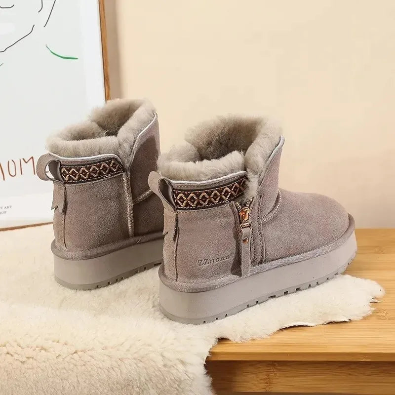 Bota Feminina de Neve Forrada Antiderrapante - Outlet do Cazé