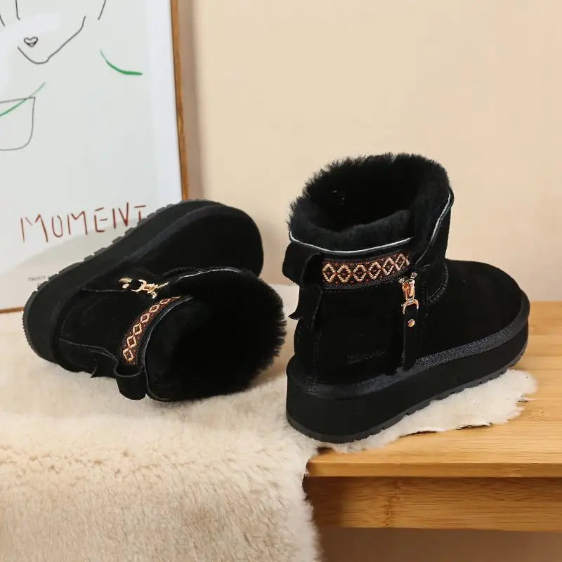 Bota Feminina de Neve Forrada Antiderrapante - Outlet do Cazé
