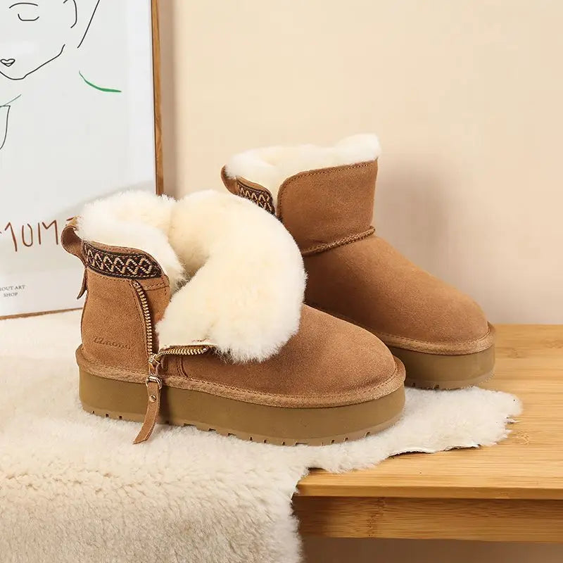 Bota Feminina de Neve Forrada Antiderrapante - Outlet do Cazé