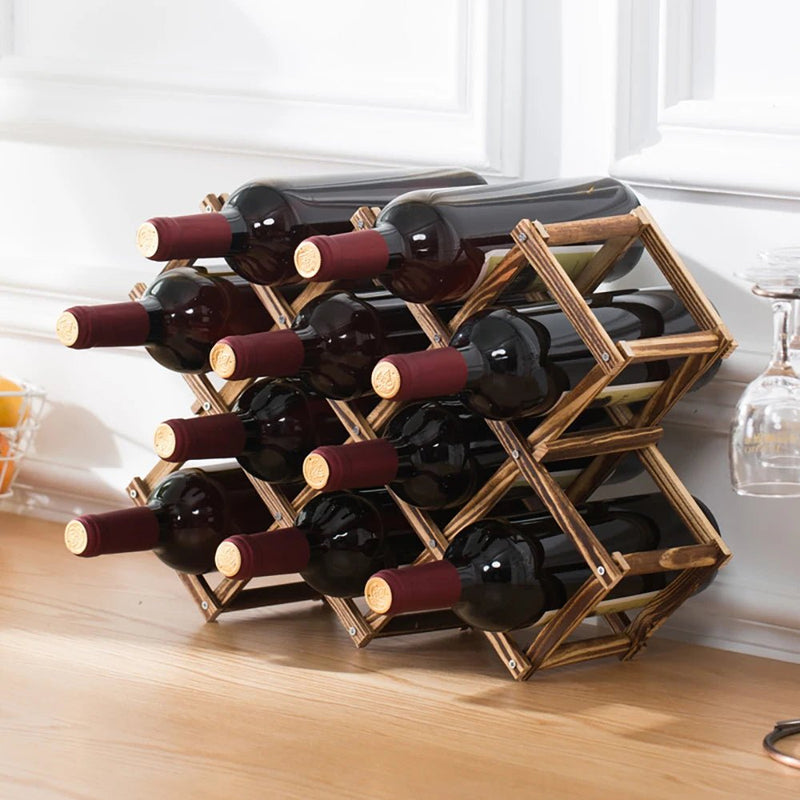Adega Compacta de Madeira Empilhável para Vinhos - Outlet do Cazé