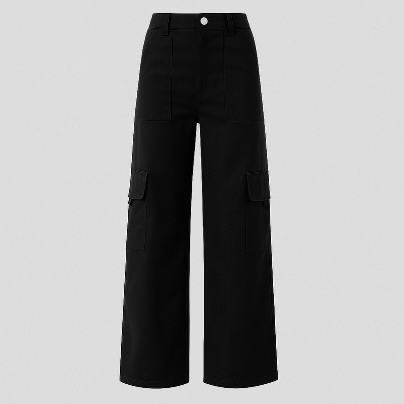 Calça Cargo Feminina de Sarja