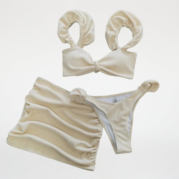 Biquíni Tropical com Babados – Conjunto 3 Peças - Outlet do Cazé