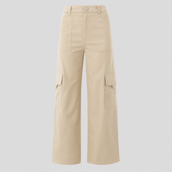 Calça Cargo Feminina de Sarja