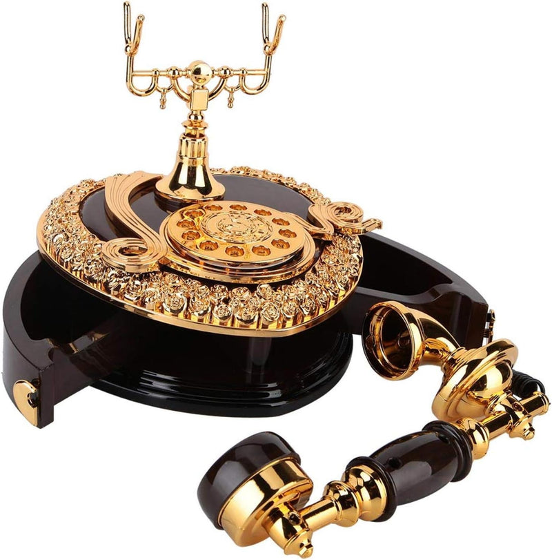 Caixa de Música em Forma de Telefone Antigo - Luxo Clássico para Sua Decoração - Outlet do Cazé