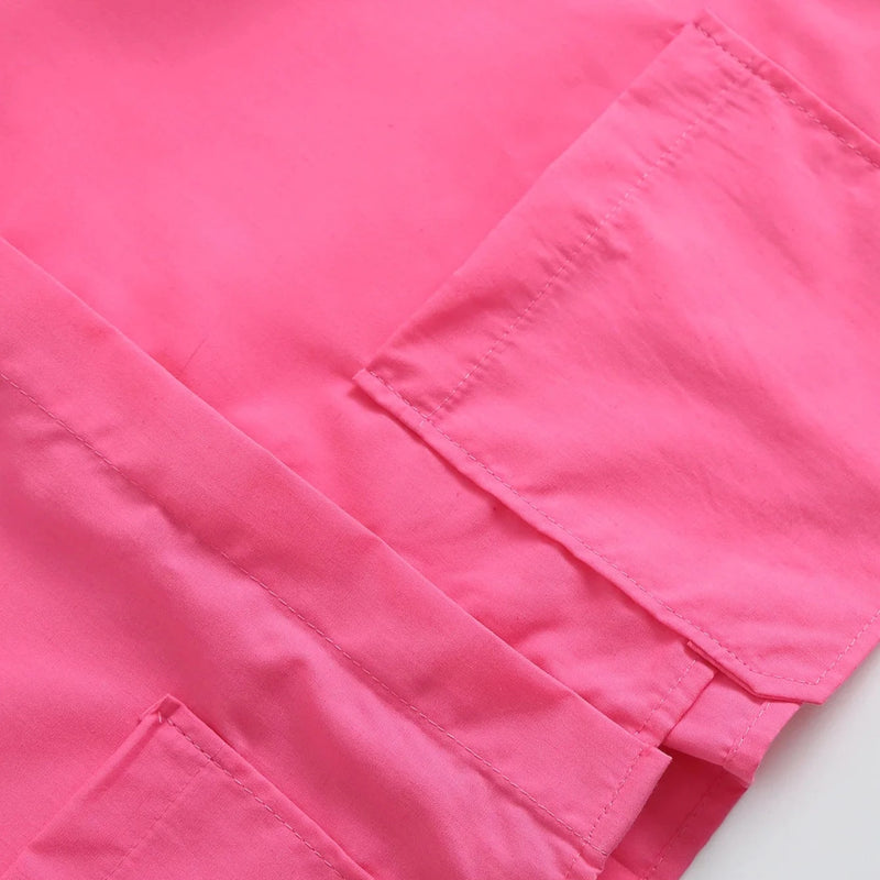 Camisa Cropped Feminina com Bolsos Recortados - Estilo Vintage - Outlet do Cazé