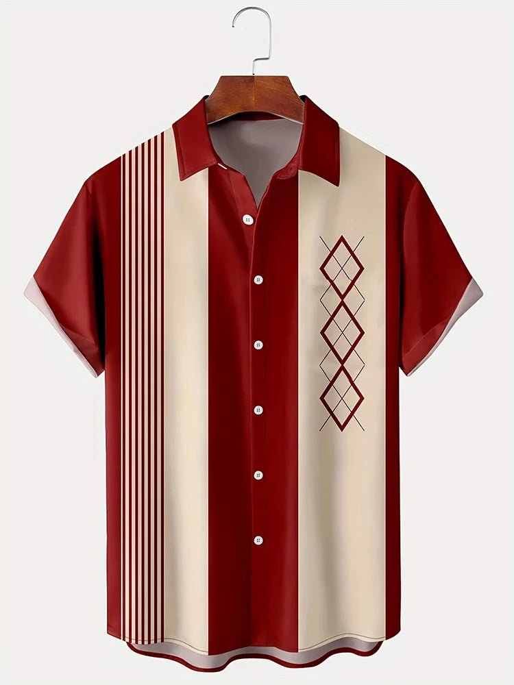Camisa Masculina Manga Curta Estampada - Estilo Descontraído - Outlet do Cazé