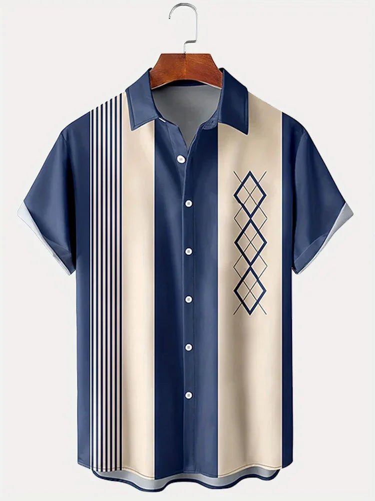 Camisa Masculina Manga Curta Estampada - Estilo Descontraído - Outlet do Cazé