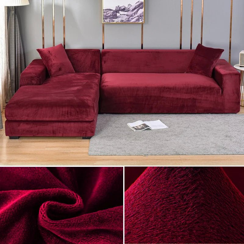 Capa de Sofá de Veludo Grosso para Sala de Estar - Proteção e Estilo para seu Sofá - Outlet do Cazé