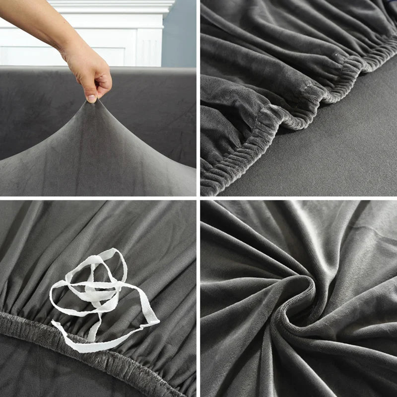 Capa de Sofá de Veludo Grosso para Sala de Estar - Proteção e Estilo para seu Sofá - Outlet do Cazé