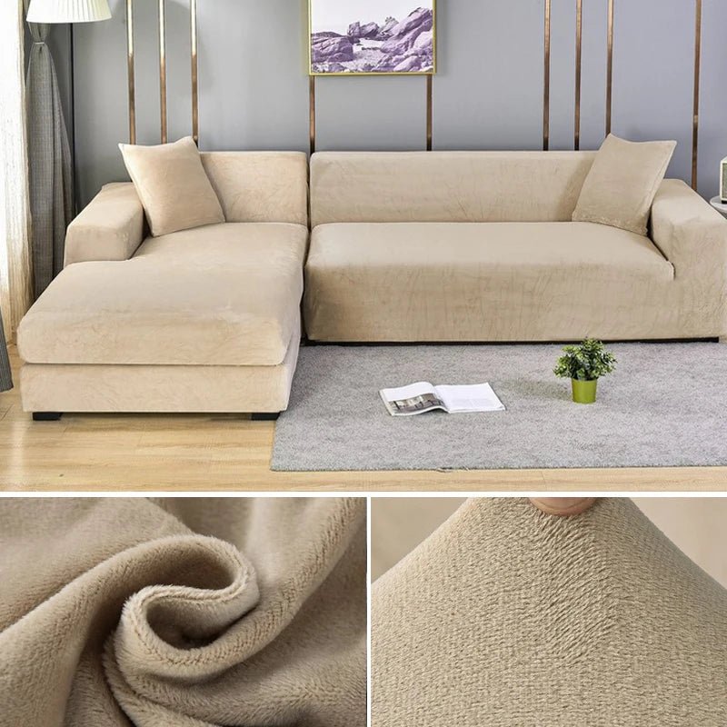 Capa de Sofá de Veludo Grosso para Sala de Estar - Proteção e Estilo para seu Sofá - Outlet do Cazé