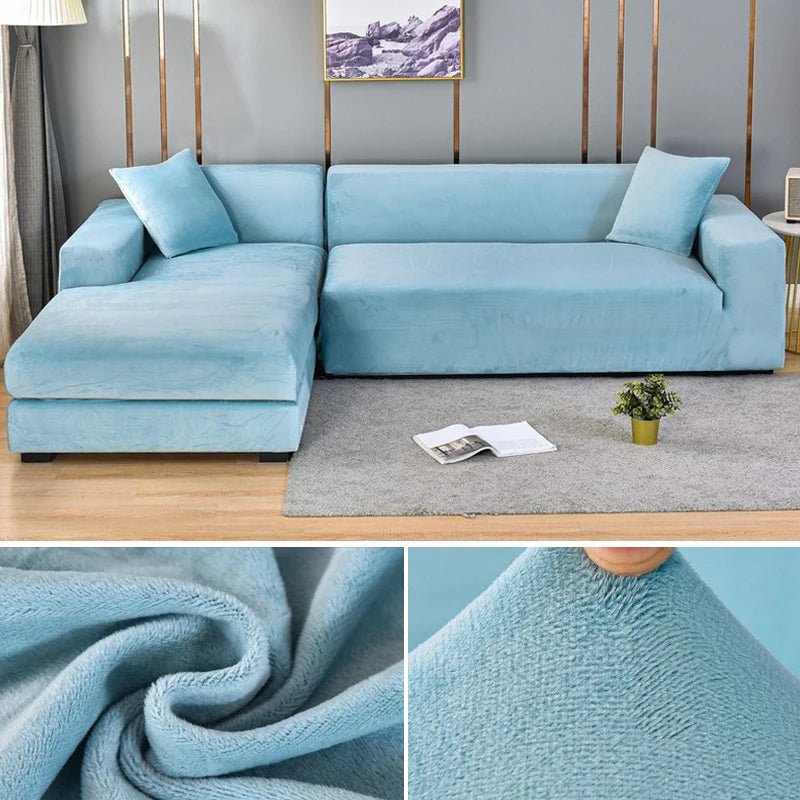 Capa de Sofá de Veludo Grosso para Sala de Estar - Proteção e Estilo para seu Sofá - Outlet do Cazé