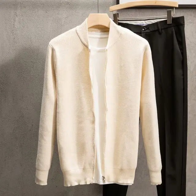 Cardigã Masculino Fechamento em Zíper - Estilo Casual - Outlet do Cazé
