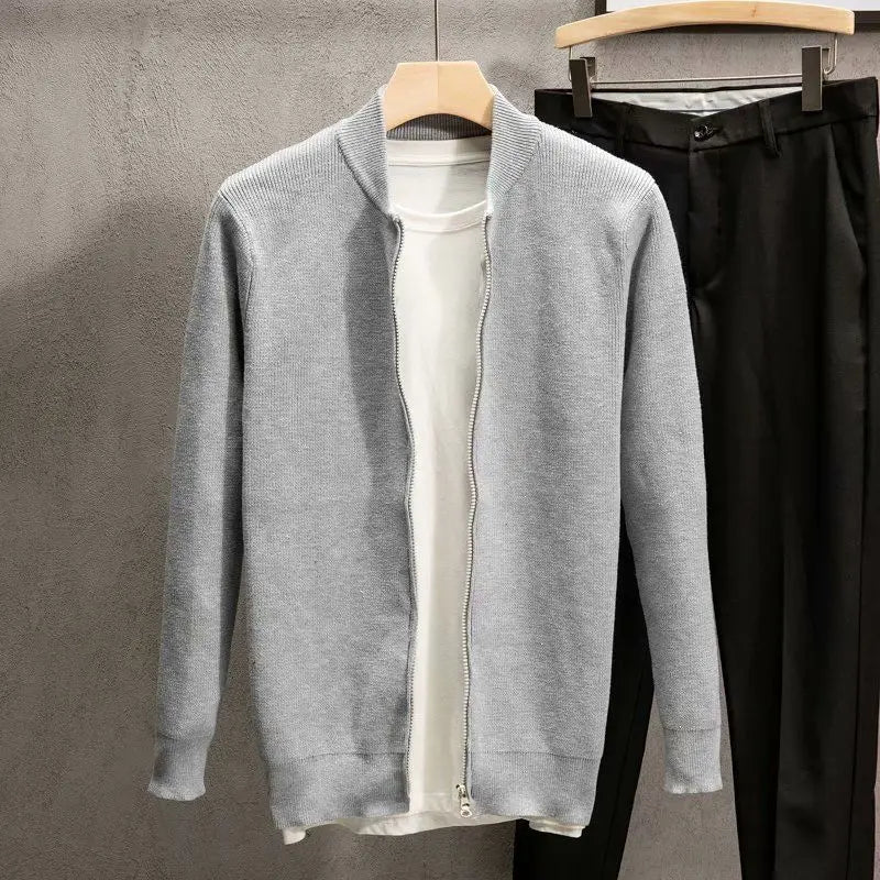 Cardigã Masculino Fechamento em Zíper - Estilo Casual - Outlet do Cazé