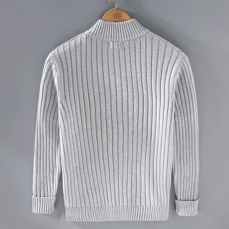 Cardigan Masculino com Zíper e Gola Alta - Outono/Inverno 2024 - Outlet do Cazé