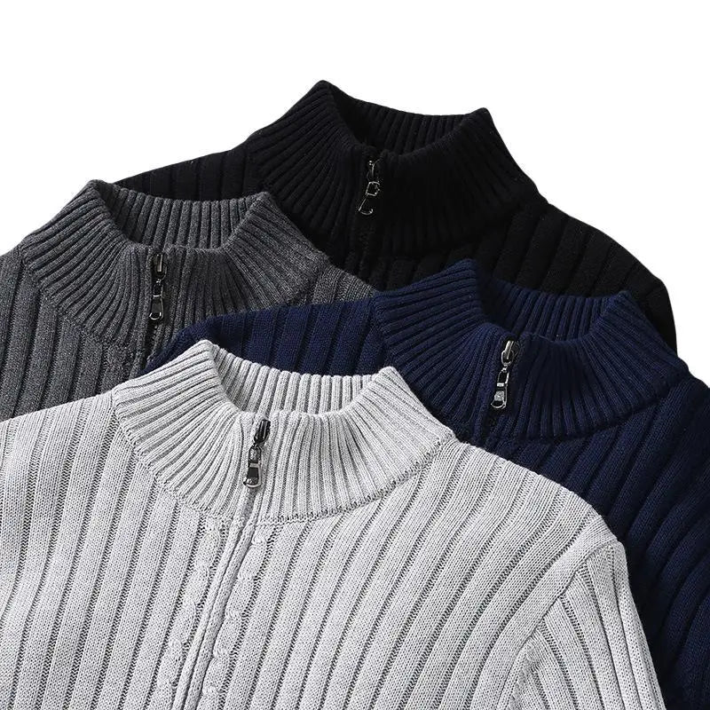 Cardigan Masculino com Zíper e Gola Alta - Outono/Inverno 2024 - Outlet do Cazé