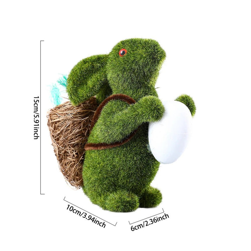 Coelhos de Musgo Artificial para Decoração de Páscoa - Outlet do Cazé