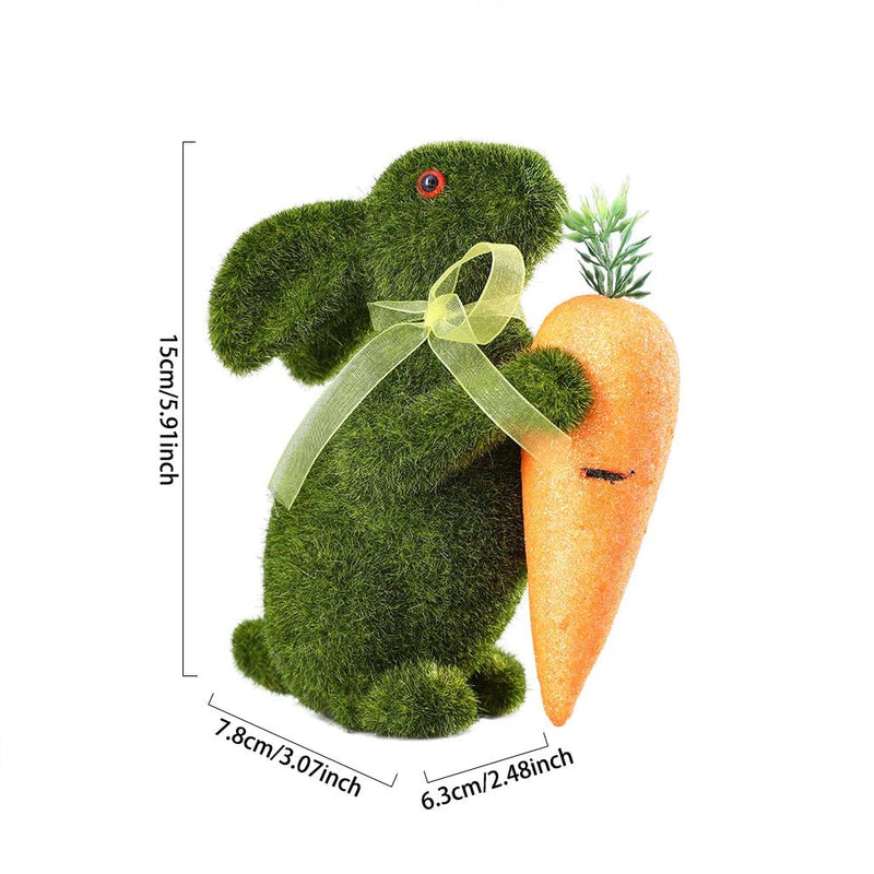 Coelhos de Musgo Artificial para Decoração de Páscoa - Outlet do Cazé