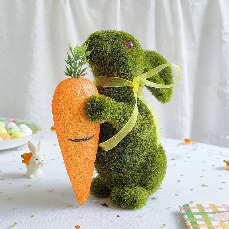 Coelhos de Musgo Artificial para Decoração de Páscoa - Outlet do Cazé
