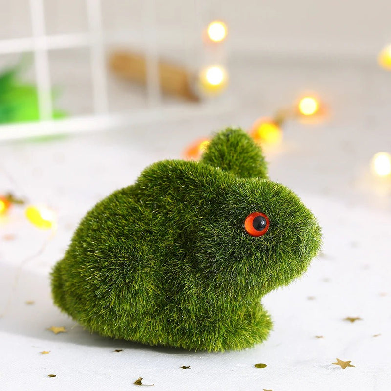 Coelhos de Musgo Artificial para Decoração de Páscoa - Outlet do Cazé