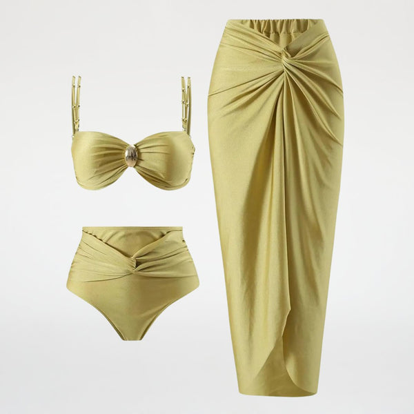 Conjunto Biquini Glamour Praia – 3 Peças - Outlet do Cazé