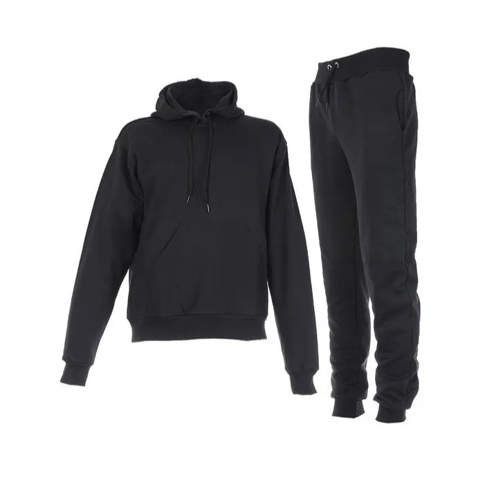 Conjunto Moletom Canguru + Calça Flanelada Unissex Algodão Liso - Outlet do Cazé