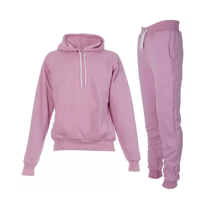 Conjunto Moletom Canguru + Calça Flanelada Unissex Algodão Liso - Outlet do Cazé