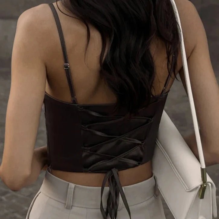 Cropped Corset com Amarrações - Elegância e Sedução - Outlet do Cazé