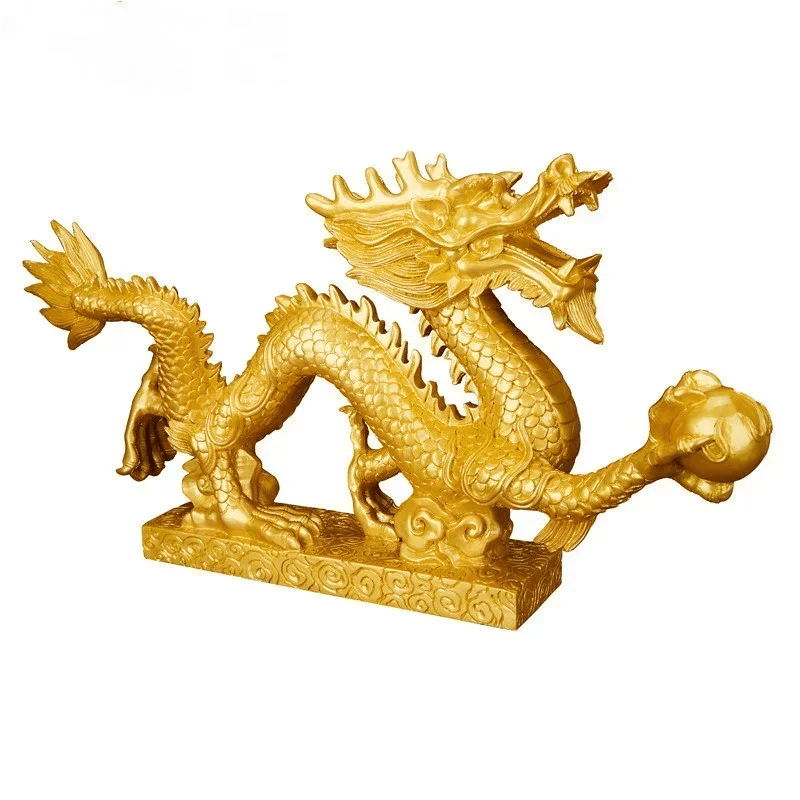 Dragão da Sorte em Resina – Decoração Criativa para Sala e Escritório - Outlet do Cazé