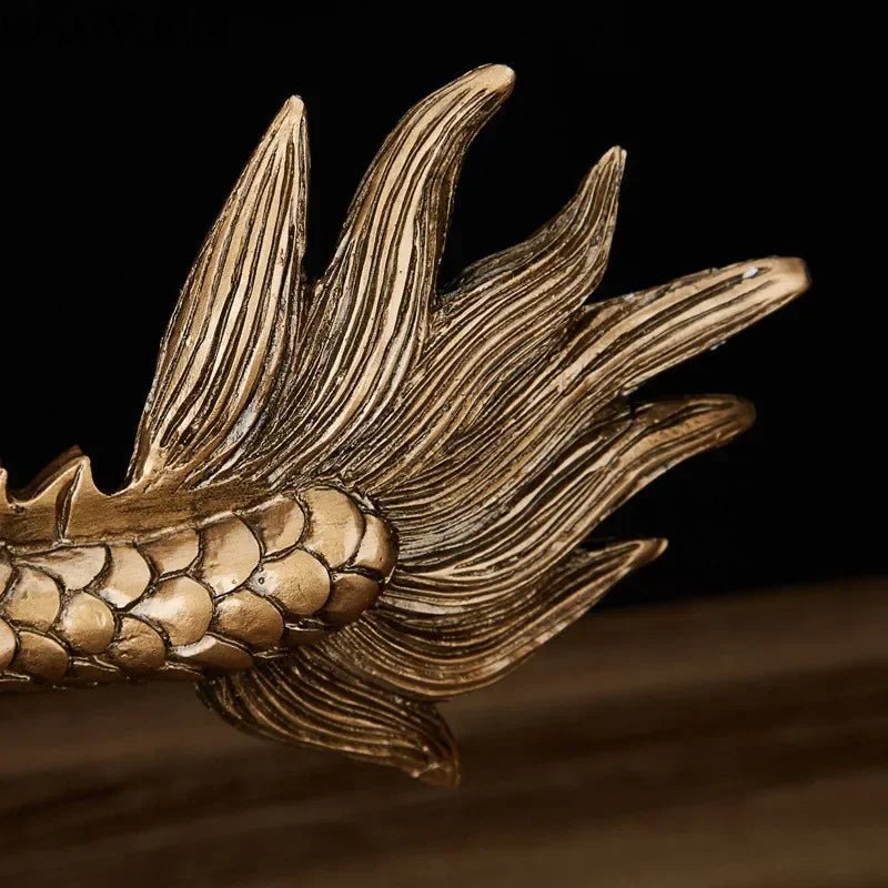 Dragão da Sorte em Resina – Decoração Criativa para Sala e Escritório - Outlet do Cazé