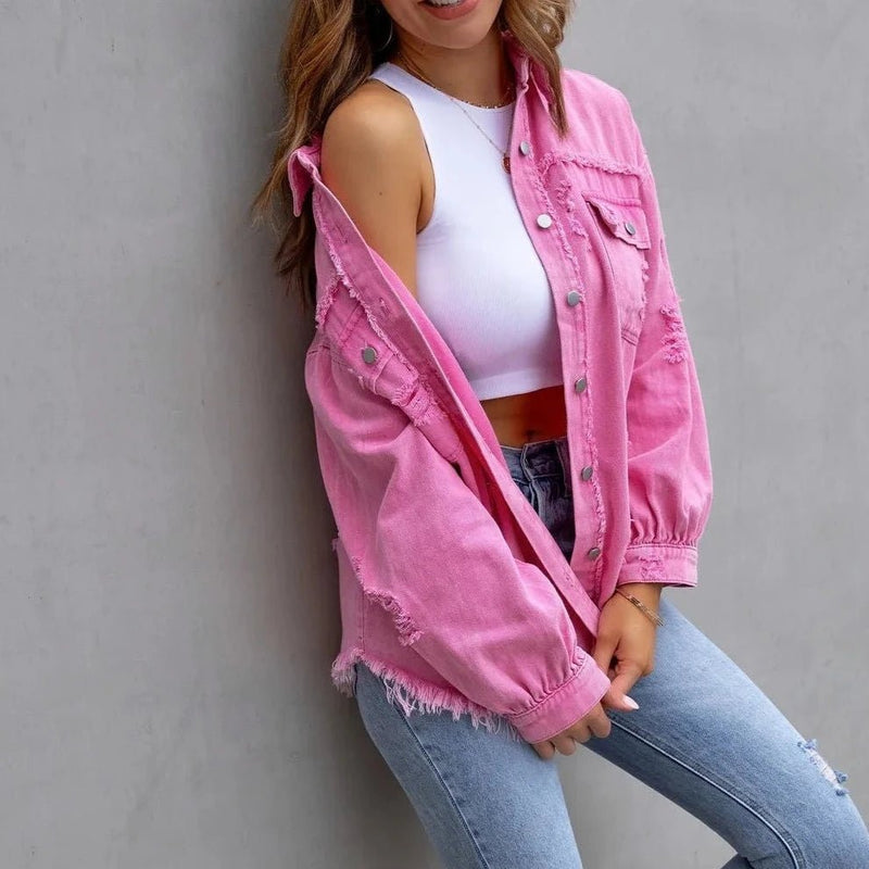 Jaqueta Jeans Feminina Colorida: Estilo e Versatilidade - Outlet do Cazé