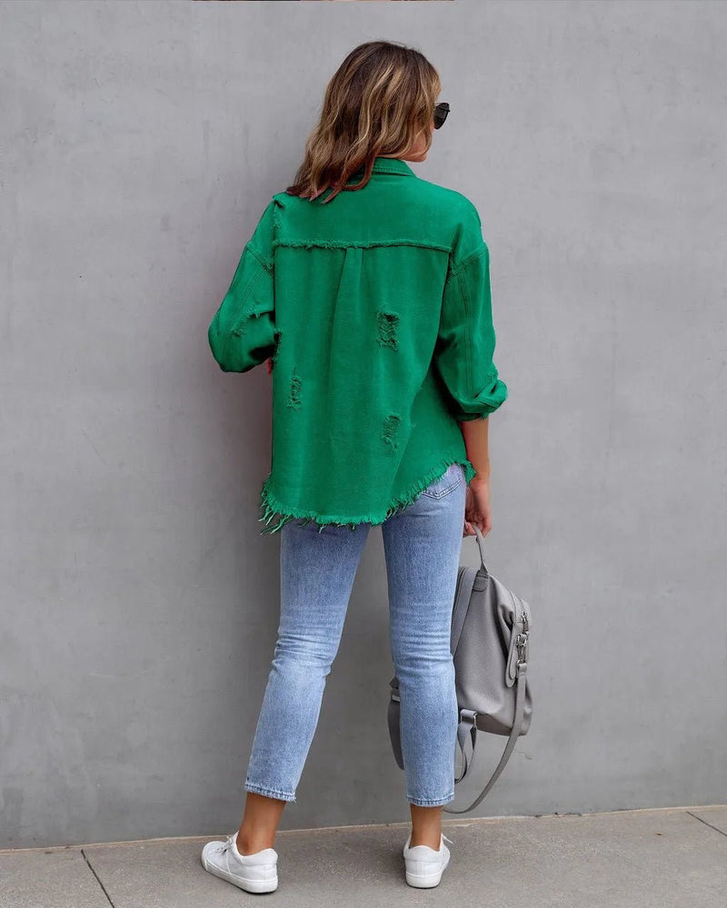 Jaqueta Jeans Feminina Colorida: Estilo e Versatilidade - Outlet do Cazé