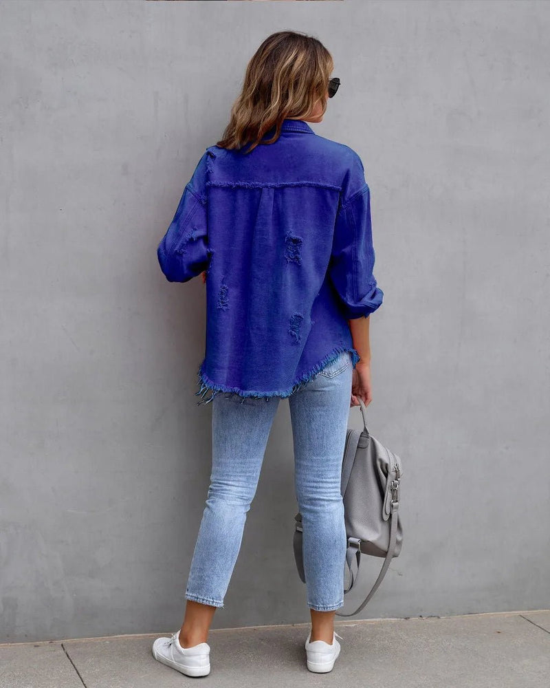 Jaqueta Jeans Feminina Colorida: Estilo e Versatilidade - Outlet do Cazé
