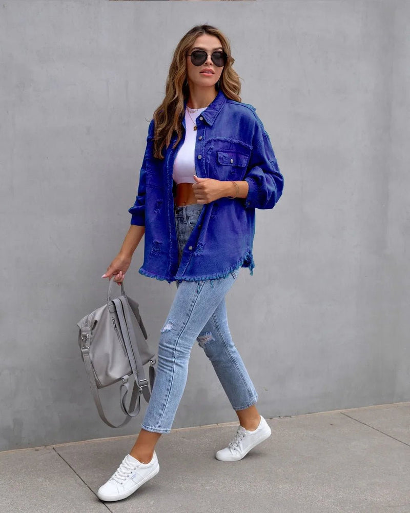 Jaqueta Jeans Feminina Colorida: Estilo e Versatilidade - Outlet do Cazé