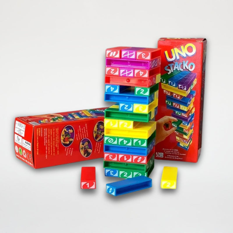 Jogo Stacko Uno – Diversão e Estratégia - Outlet do Cazé