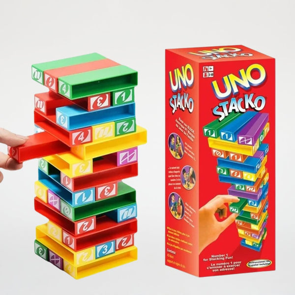 Jogo Stacko Uno – Diversão e Estratégia - Outlet do Cazé