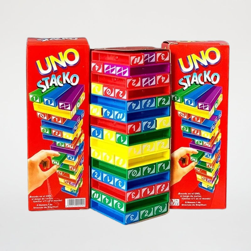Jogo Stacko Uno – Diversão e Estratégia - Outlet do Cazé