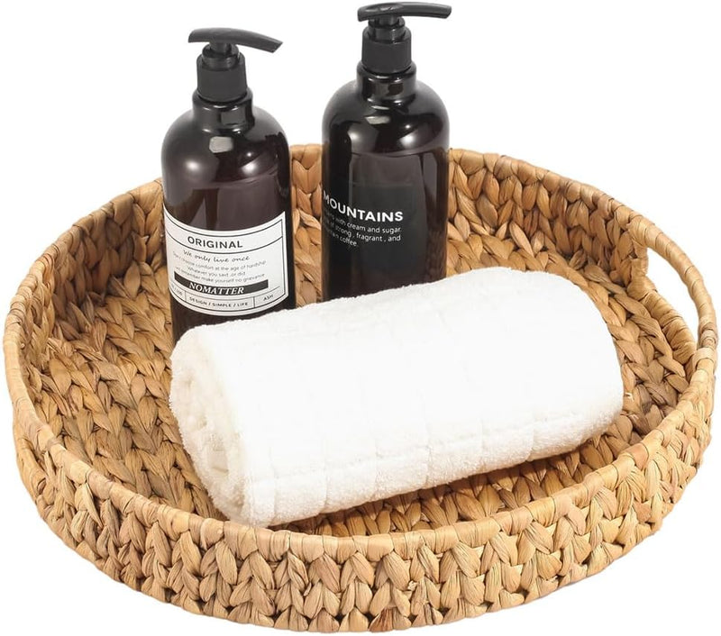 Kit 2 Bandejas de Palha com Alças Decorativa e Organizadora - Outlet do Cazé