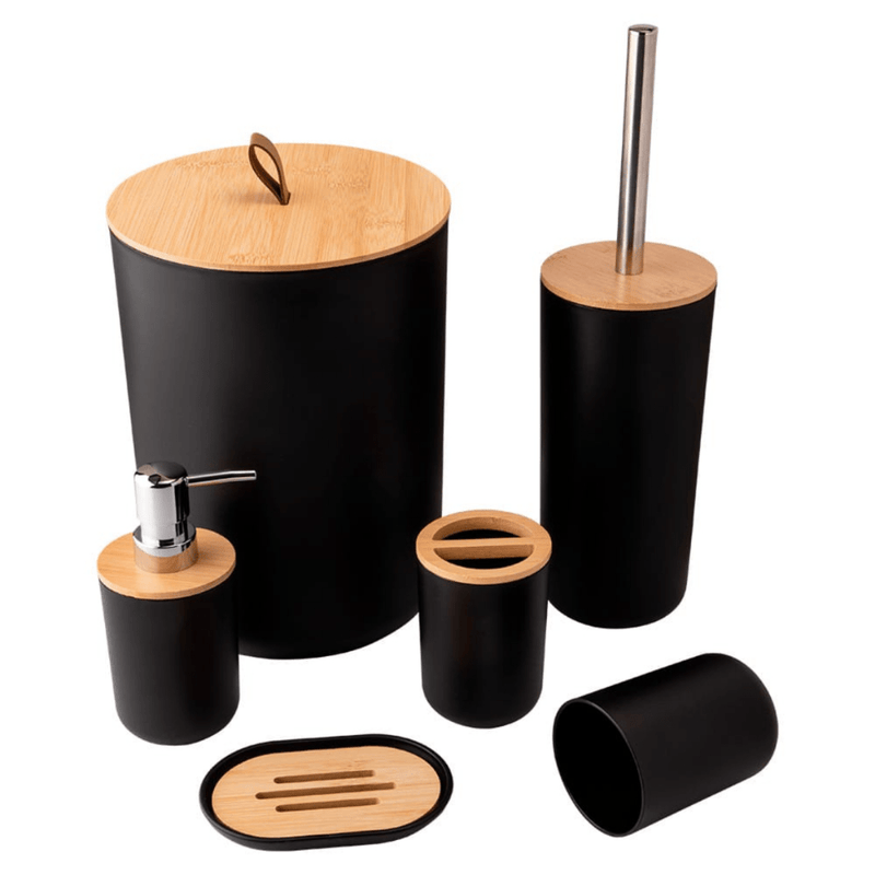 Kit para Banheiro Bambu - 6 Peças - Outlet do Cazé