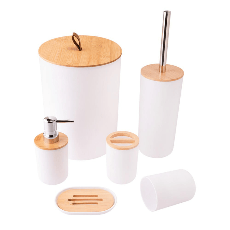 Kit para Banheiro Bambu - 6 Peças - Outlet do Cazé