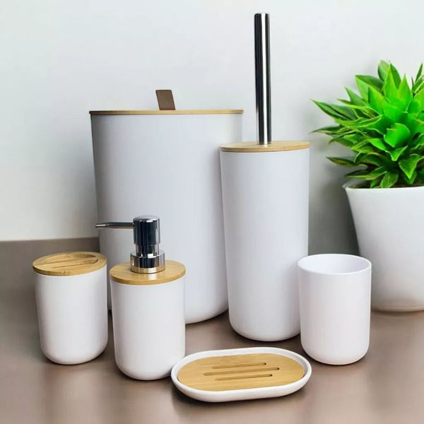Kit para Banheiro Bambu - 6 Peças - Outlet do Cazé