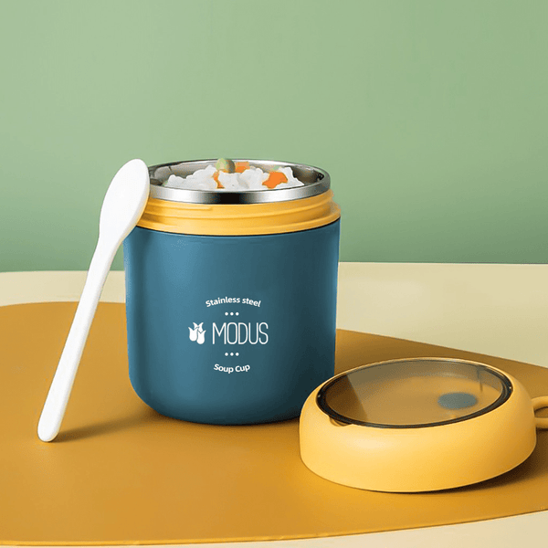 Lancheira Térmica Com Colher Para Crianças de Aço Inoxidável - Outlet do Cazé