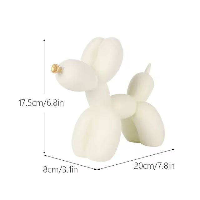 Mini Escultura de Balão Cachorro em Resina - Outlet do Cazé