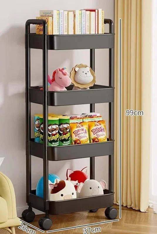 Organizador de Cozinha com Rodas - Carrinho de Armazenamento Multifuncional - Outlet do Cazé